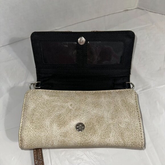 Western Cross Wallet Wristlet With Embellishments & Wrist Strap - Picture 5 of 5